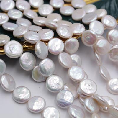 China Wholesale White Transparent Pink 12mm Round Bright Baroque Freshwater Pearl Button Pearl DIY Necklace Jewelry Pearl for sale