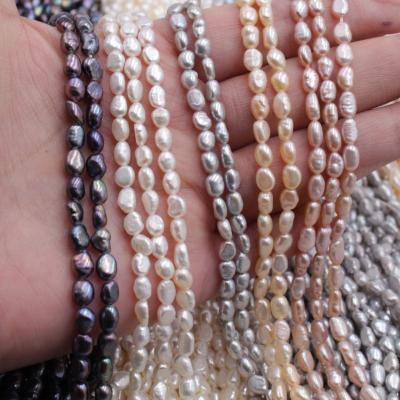 China Natural Freshwater Pearl Freshwater Cultured Pearl 4-5mm Baroque Special Shaped Bilateral Bright Colorful Small Pearl for sale