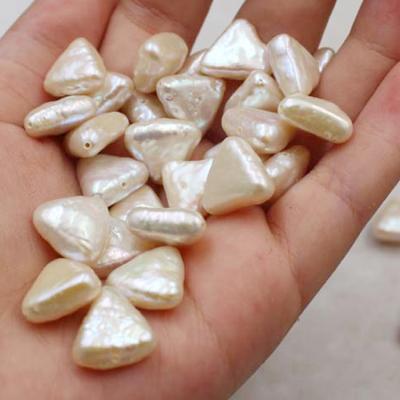 China Wholesale Cheap Baroque Freshwater Cultured Pearl DIY Natural Pearl Triangle Earrings Jewelry Pearl Material for sale