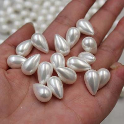 China Clothing Jewelry Shoe Bag Opens DIY Decoration Half-Hole High Quality Drop Shaped 8*30mm Glass Beads, Loose Beads For DIY Earring Jewelry Making for sale