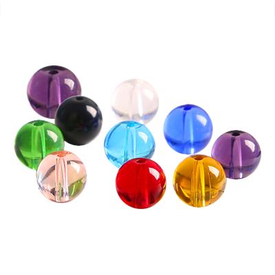 China Acrylic Handmade Diy Material Glass Beads Round Beads 8mm/10mm/12mm Jewelry Accessories Glass Beads DIY for sale