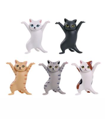 China Cartoon Toy Dancing Cat Lifted AirPods Lift Pen Cute Model INS Doll Ornaments Handmade Model Display Stand for sale