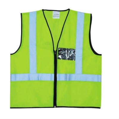 China Other Reflective Yongkang ID Pocket Zipper Safety Vests For Construction for sale