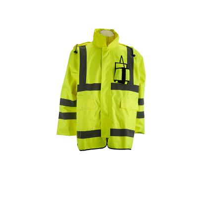 China Water make hi resistant Vis Winter reflective jacket and safety jacket for road safety KF-055 for sale