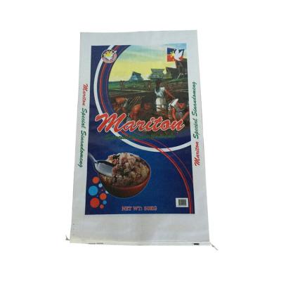 China Disposable 50kg Laminated PP Woven Rice Bag Philippines Empty Sack for sale