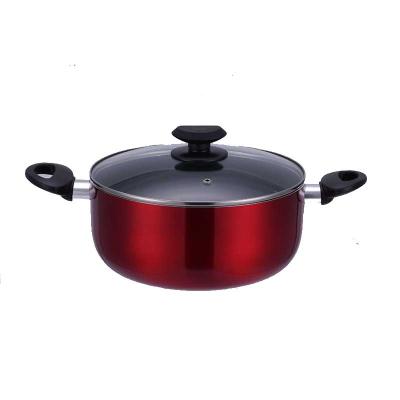 China Sustainable Seafood Soup Casserole Commercial Wok With Aluminum Handle Nonstick Casserole for sale