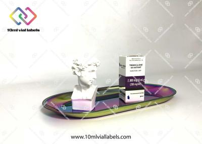 China Hologram Print Custom Pharma 10ml Vial Boxes 250gsm White Card Stock for sale