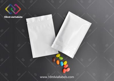 China Silver Color Ziplock Sealable Foil Pouches With Full Color Printing for sale