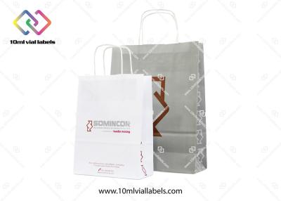 China Custom Printed Paper Bags For Pharmacy , Embossed Monogram Paper Bags for sale