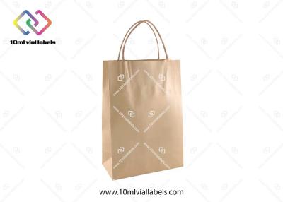 China Recycled Luxury Shopping Brown Kraft Paper Bag Custom Logo Design for sale