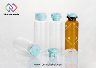 China 10ml 20ml 30ml USP Type Small Glass Vials Transparent With Rubber Stopper for sale