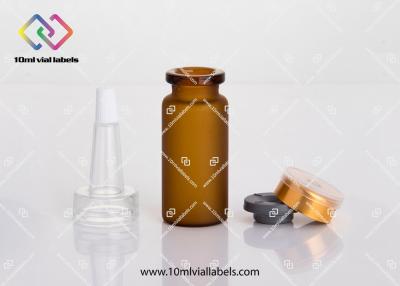 China Customized Tablet Bottle Miniature Glass Vials Aluminum Cap For Steroids for sale