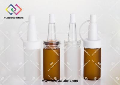 China 10ml Clear Or Amber Small Glass Vials With Lable Printing 1.0 - 1.1mm for sale