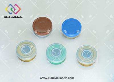 China Colorful Transparent Clear Flip Top Seals , West Flip Off Seals With Butyl Rubber Stopper for sale