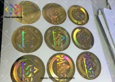 China Custom Gold 3d Honey Bomb Hologram Security Stickers Printing 40mm Diameter for sale