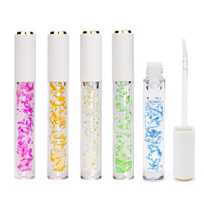 China Custom Vegan Lip Gloss Foundation Moisturizing Clear Lipstick Nude LOGO fruit lip gloss waterproof dropper private label seller for sale