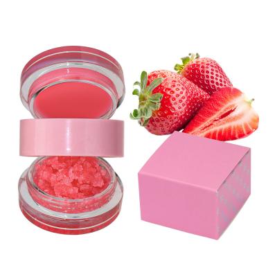 China Waterproof Custom Logo Vegan Fruit Lip Sugar Scrub Private Label Organic Lip Scrub and Lip Balm for sale