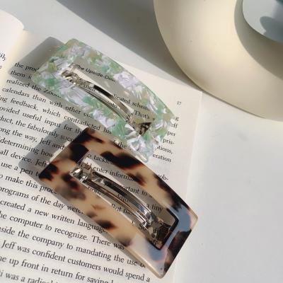 China Simple High Quality Hair Clip Square Spring Hair Clip Acetate Hair Accessories For Women for sale