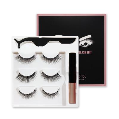 China High Quality Adsorbent And Durable Magnetic Eye Lash False Eyelashes Kit With Private Label Magnetic Natural Look Kit Eyelash Magnetic Eyelashes for sale