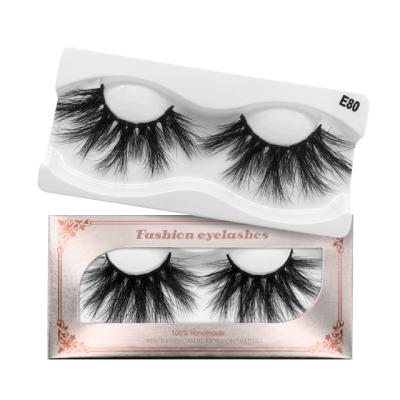 China Soft Hot Selling Real Siberian Dramatic 25mm 3D Mink Eyelashes Mink Eyelashes Lashes With Custom Box for sale