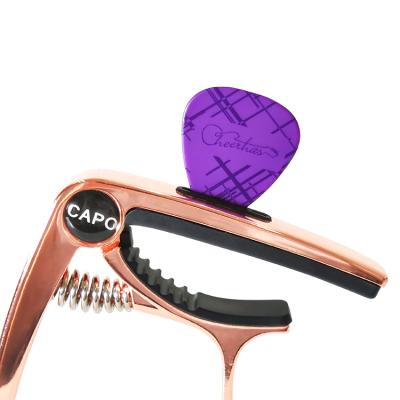 China Optional Guitar Color Guitar Capo with Guitar Picks for Acoustic Electric Guitar Accessories for sale