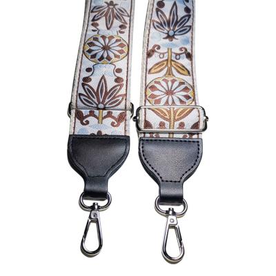 China Custom Fabric Metal Loop Hook Bag Strap Acoustic Guitar Strap for sale