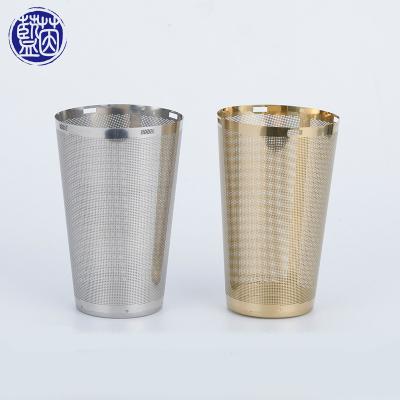 China Sus304; sus301; sus201; spcc made in china oem customized stainless steel filter screen etching cup for sale