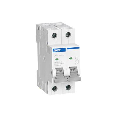 China DC 40 Amp Circuit Breaker 2Pole 6-63A Mini Solar PV MCB 550V 800V Switch 6000KA for sale