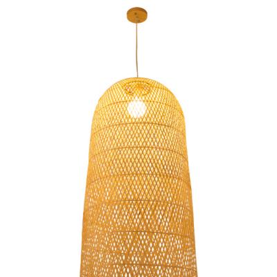 China Japan E27 Modern Simple Hanging Metal Restaurant Dining Room Bamboo Pendant Lamp for sale