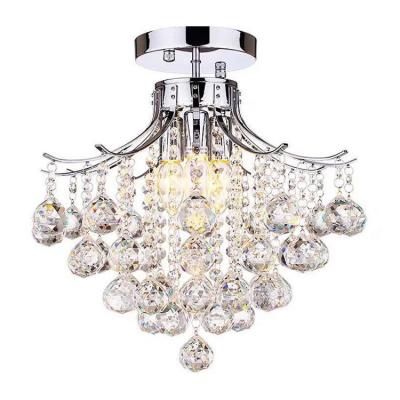 China Surface mounted type modern crystal chandeliers ceiling k9 crystal lamp lights for villa balcony hallway home decor for sale