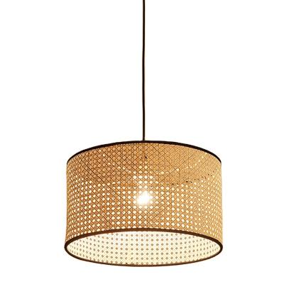 China New Modern Simple Creative Living Rattan Art Room Bedroom Dining Room Balcony Japanese Style Lamps Gardening Style Chandelier for sale