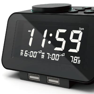 China FM/dual alarm/USB charging alarm clock for sale