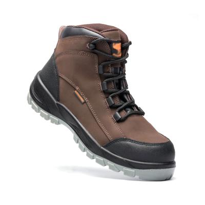 China Steel Toe Factory Outlet Custom Genuine Leather Mid Cut Electrical Insulation Men Shoes Leather Safety Boots for sale