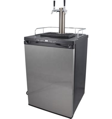 China Bar/Resaurant/Stall/Home-Use Dual Tap Beer Cooler Kegerator Digital Beer Keg Fridge for sale