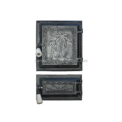 China As customer's request China factory direct hot selling cast iron fireplace door for sale