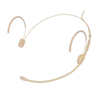 China Microphone K-62C Mini Wired Headset Microphone Headworn beige Headset MIC for wireless system body package for sale