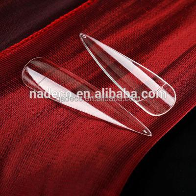 China New Design XL Design Pointed / Stiletto Shape Nail Tips Simple ABS Nail Salon Tips for sale