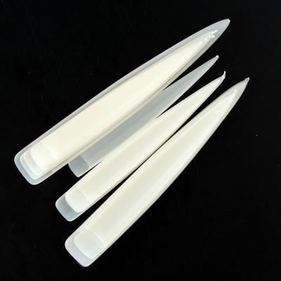 China Nadeco French Stiletto Pointed End Acrylic Nail Art Designs False Tips Nails for sale