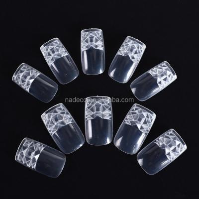 China French Manicure French Fake Nails Full Cover French Nail Tips, High Quality Crystal Nail Tips for sale