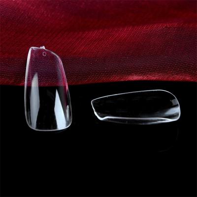 China Eco-friendly Material Nadeco Ultra Thin Fake Nail Tips Soft Gel Clear Nail Tips Lipstick Nail Tips for sale