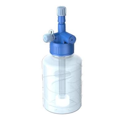 China Medical Grade PP+ABS Manufacturer Supply Portable Liquid Bottle Bubble Humidifier For Oxygen for sale