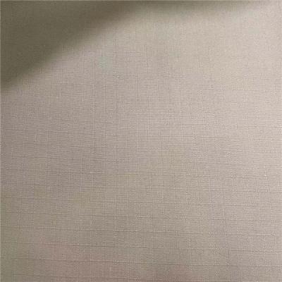 China Uniform 60 Cotton 40 Polyester Fabric Ripstop 20SX16S 0.5CMX0.5CM 220gsm 150cm PU Coated fabric for sale