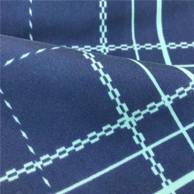 China Blue Printed Microfiber Fabric 75DX200D 145gsm 150cm 100 Percent Polyester Fabric for sale