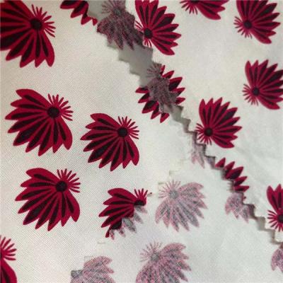 China Printed polyester spandex material 50D 50D 80gsm 150cm Water Proof Breathable for sale