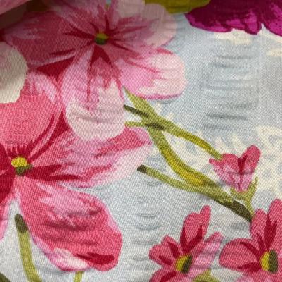 China Printed Seersucker Polyester Microfiber Fabrics 75DX150D Anti Bacteria for sale