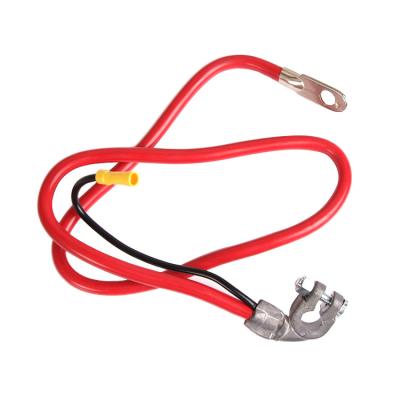 China Professional 1-12GA CBT48 auto parts battery cable with top post lead terminal and small wire for sale