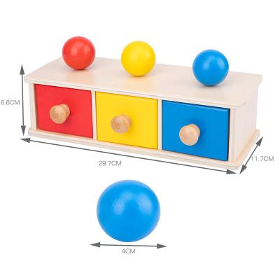 China Early Education Wooden Montessori Education The First Teaching Aid The Study Materials Set Three Colors Moving Box for sale