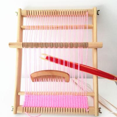 China Traditional Wood Spinning Machine Mini DIY Knit Wooden Toy Loom for sale