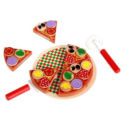 China Wooden Educational Game Simulation Kitchen Kids Over Mushroom Vegetable Pizza Joy Snack Home Educational Matching Toys for sale