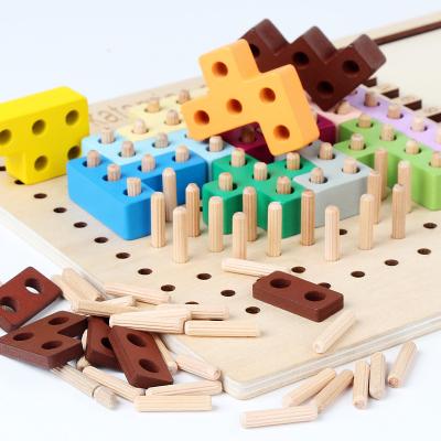 China New Toys 2022 Building Blocks Educational Russian Blocks Wooden Multifunctional Building Blocks Puzzle Children for sale